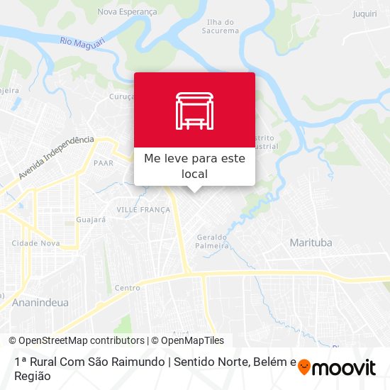 1ª Rural Com São Raimundo | Sentido Norte mapa