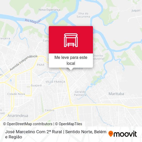 José Marcelino Com 2ª Rural | Sentido Norte mapa