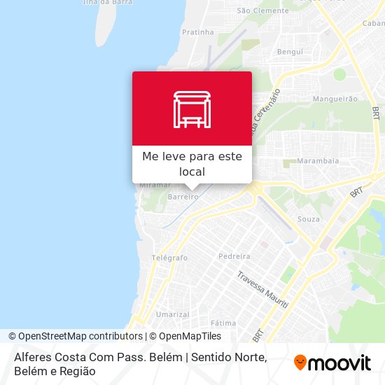 Alferes Costa Com Pass. Belém | Sentido Norte mapa