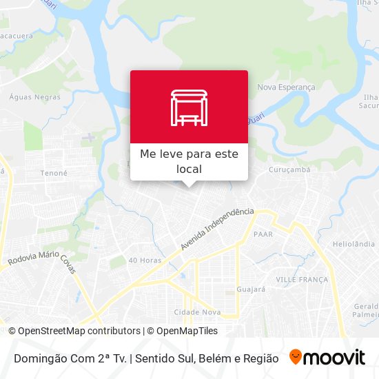 Domingão Com 2ª Tv. | Sentido Sul mapa
