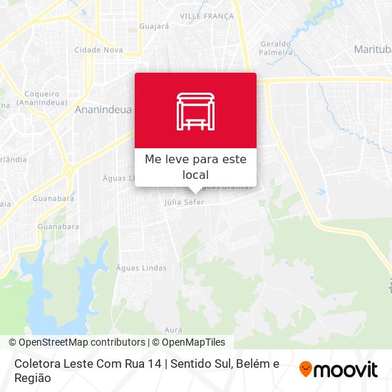 Coletora Leste Com Rua 14 | Sentido Sul mapa