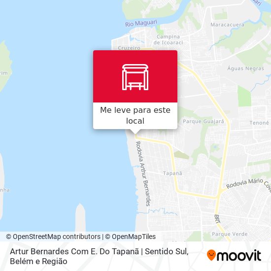 Artur Bernardes Com E. Do Tapanã | Sentido Sul mapa