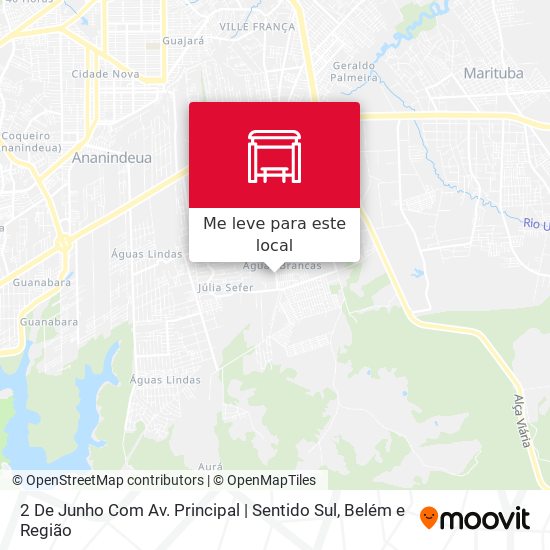 2 De Junho Com Av. Principal | Sentido Sul mapa