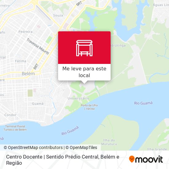 Centro Docente | Sentido Prédio Central mapa