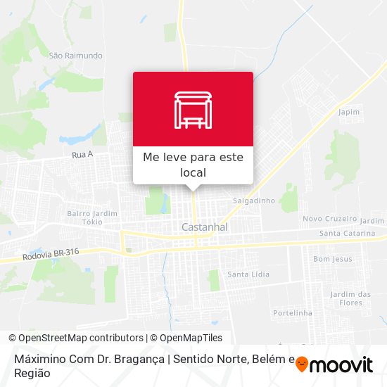 Máximino Com Dr. Bragança | Sentido Norte mapa