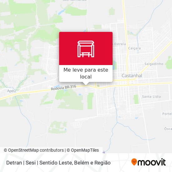 Detran | Sesi | Sentido Leste mapa