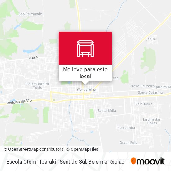 Escola Ctem | Ibaraki | Sentido Sul mapa
