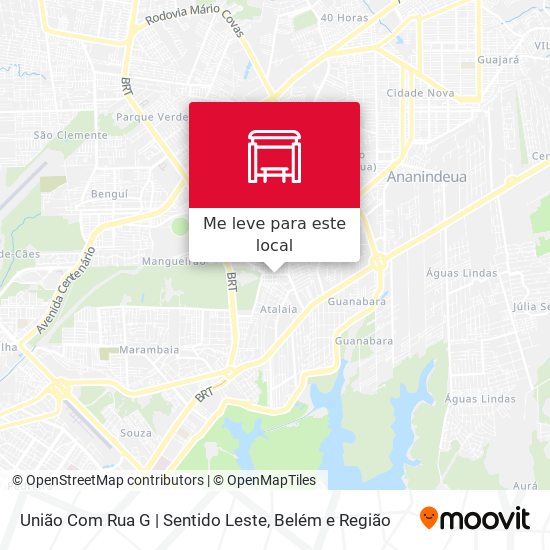 União Com Rua G | Sentido Leste mapa