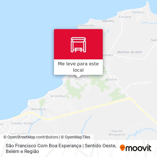 São Francisco Com Boa Esperança | Sentido Oeste mapa