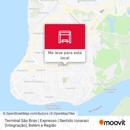 Terminal São Brás | Expresso | Sentido Icoaraci (Integração) mapa