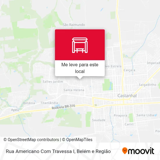 Rua Americano Com Travessa I mapa