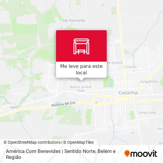 América Com Benevides | Sentido Norte mapa