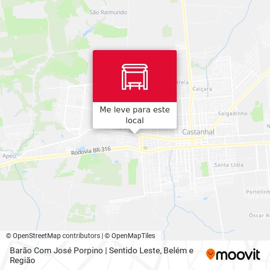 Barão Com José Porpino | Sentido Leste mapa