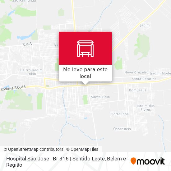 Hospital São José | Br 316 | Sentido Leste mapa