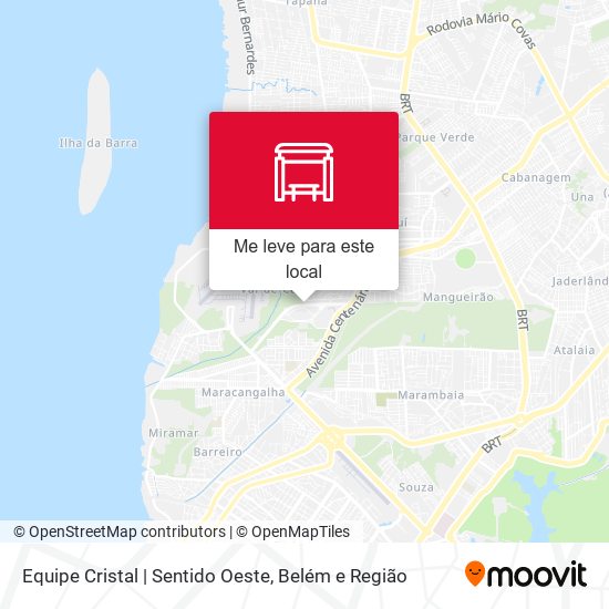 Equipe Cristal | Sentido Oeste mapa
