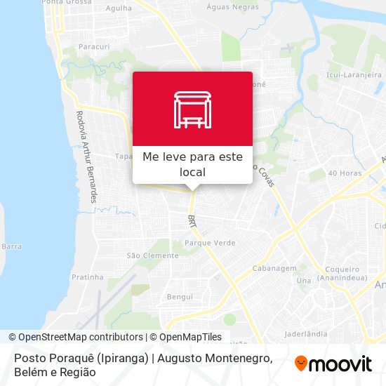 Posto Poraquê (Ipiranga) | Augusto Montenegro mapa