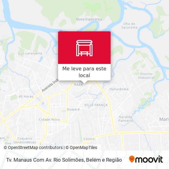 Tv. Manaus Com Av. Rio Solimões mapa