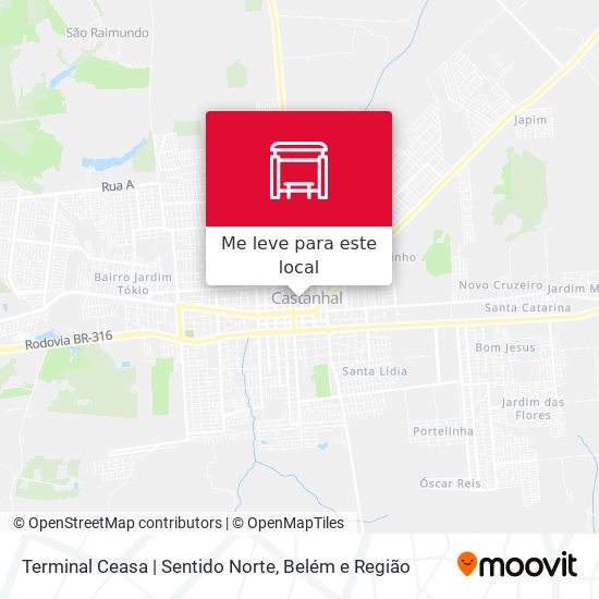 Terminal Ceasa | Sentido Norte mapa
