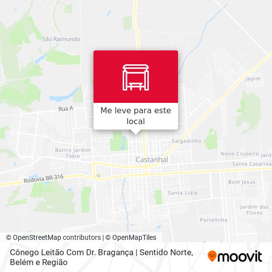 Cônego Leitão Com Dr. Bragança | Sentido Norte mapa