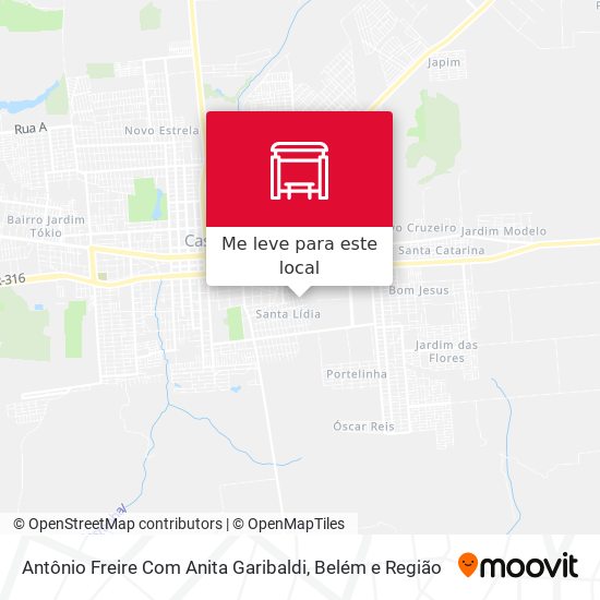 Antônio Freire Com Anita Garibaldi mapa
