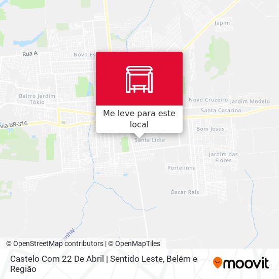 Castelo Com 22 De Abril | Sentido Leste mapa