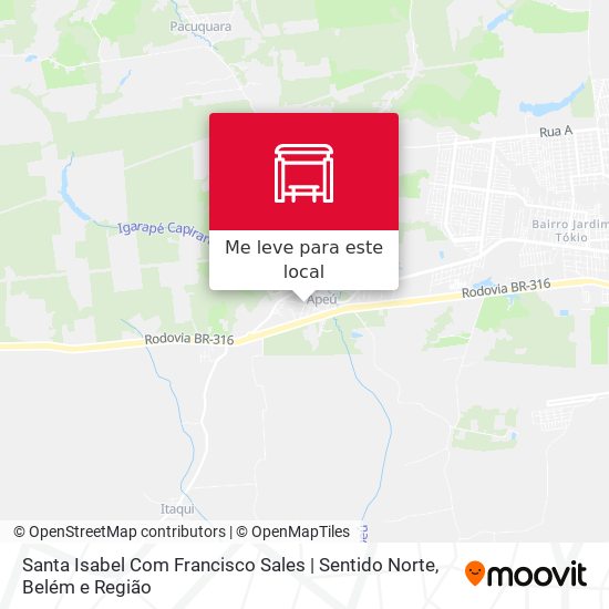 Santa Isabel Com Francisco Sales | Sentido Norte mapa