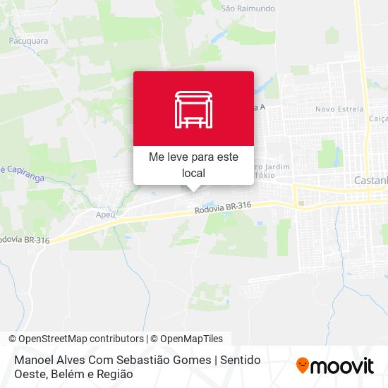 Manoel Alves Com Sebastião Gomes | Sentido Oeste mapa