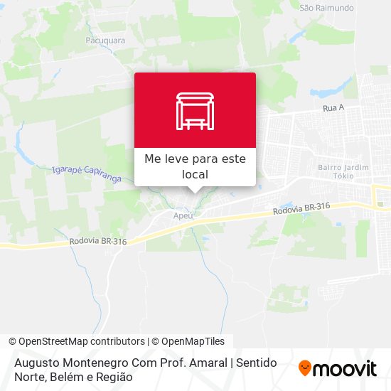Augusto Montenegro Com Prof. Amaral | Sentido Norte mapa