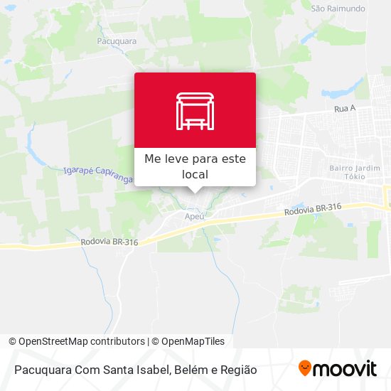 Pacuquara Com Santa Isabel mapa