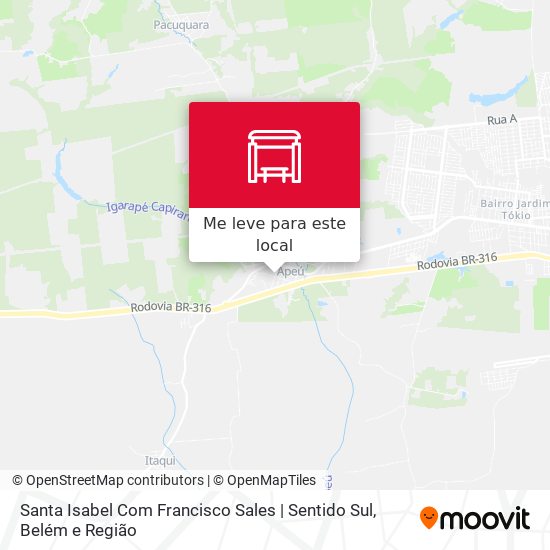 Santa Isabel Com Francisco Sales | Sentido Sul mapa