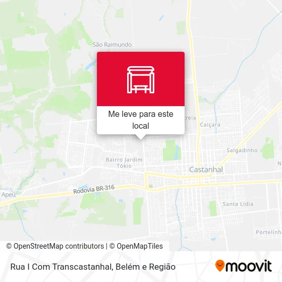 Rua I Com Transcastanhal mapa