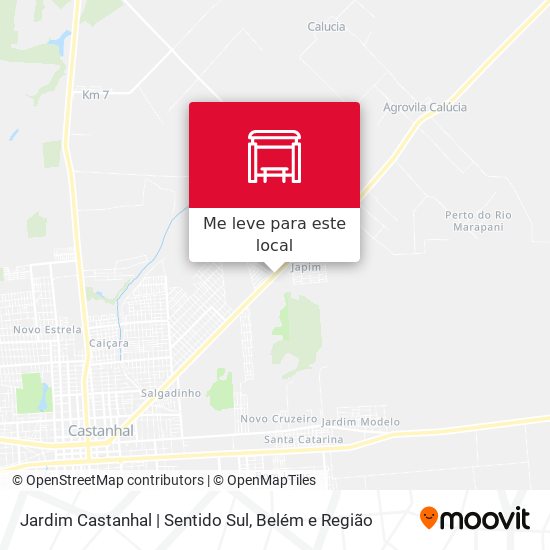 Jardim Castanhal | Sentido Sul mapa
