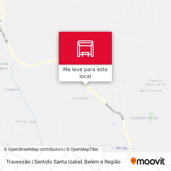 Travessão | Sentido Santa Izabel mapa