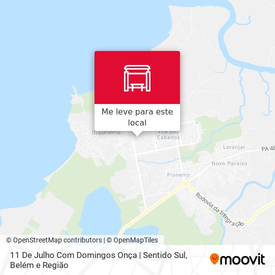 11 De Julho Com Domingos Onça | Sentido Sul mapa