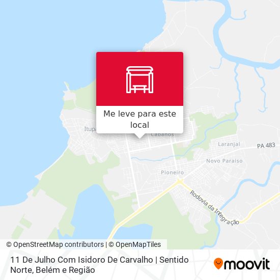 11 De Julho Com Isidoro De Carvalho | Sentido Norte mapa