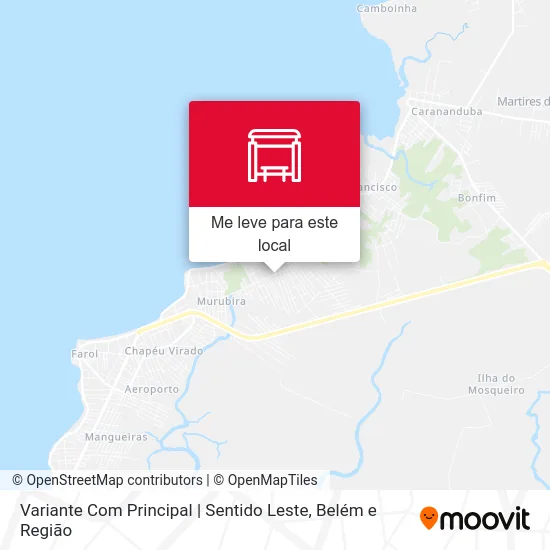 Variante Com Principal | Sentido Leste mapa