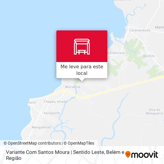 Variante Com Santos Moura | Sentido Leste mapa