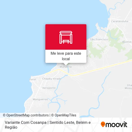 Variante Com Cosanpa | Sentido Leste mapa