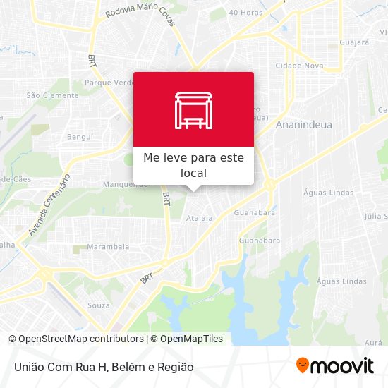 União Com Rua H mapa