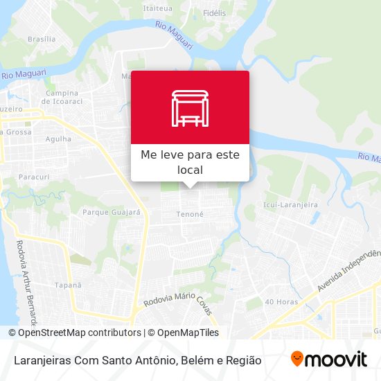 Laranjeiras Com Santo Antônio mapa