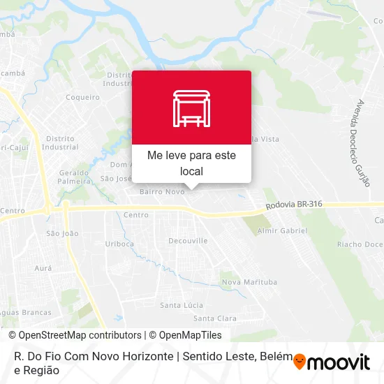 R. Do Fio Com Novo Horizonte | Sentido Leste mapa