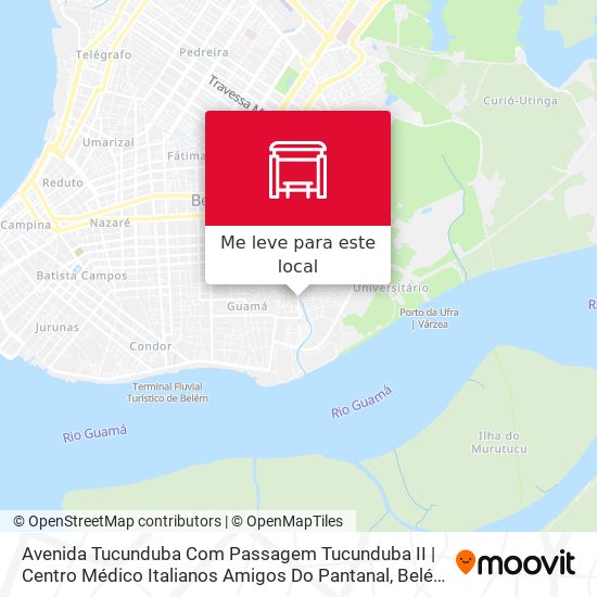 Avenida Tucunduba Com Passagem Tucunduba II | Centro Médico Italianos Amigos Do Pantanal mapa