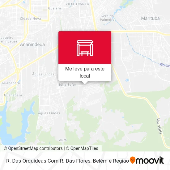 R. Das Orquídeas Com R. Das Flores mapa