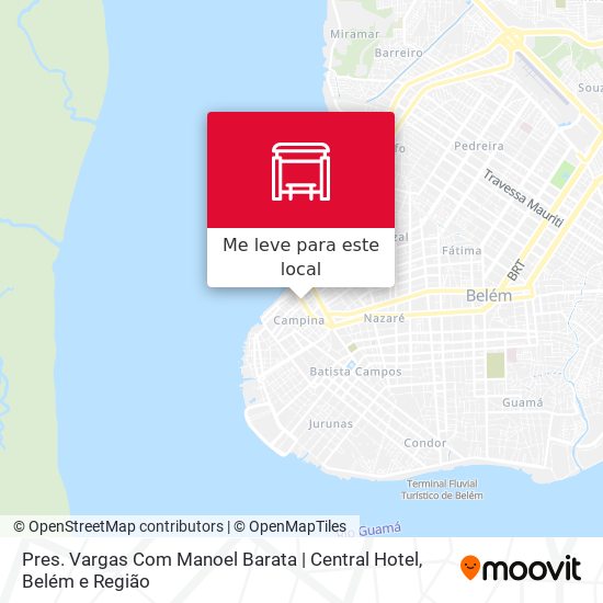 Pres. Vargas Com Manoel Barata | Central Hotel mapa