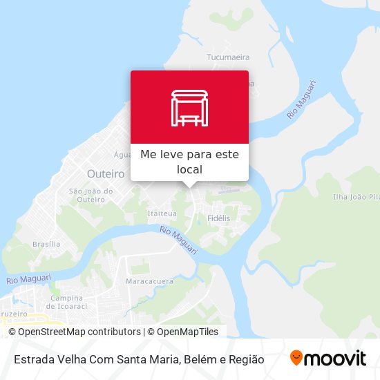 Estrada Velha Com Santa Maria mapa
