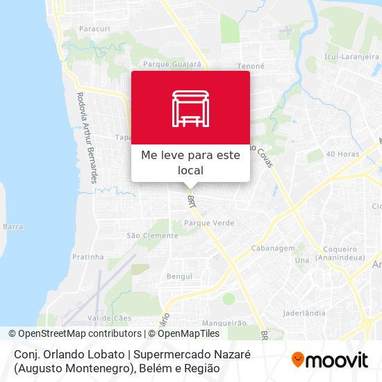 Conj. Orlando Lobato | Supermercado Nazaré (Augusto Montenegro) mapa