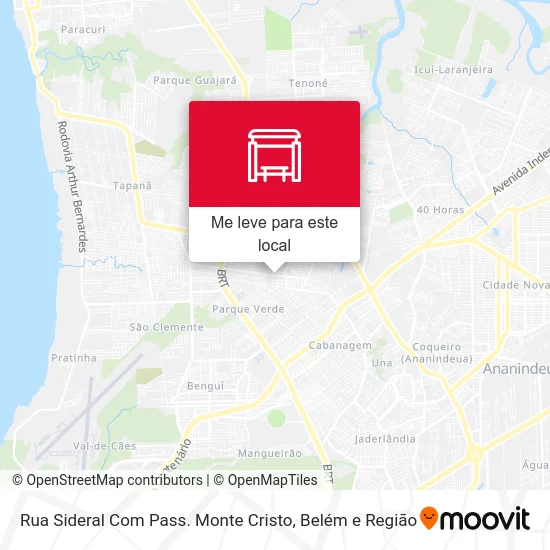 Rua Sideral Com Pass. Monte Cristo mapa