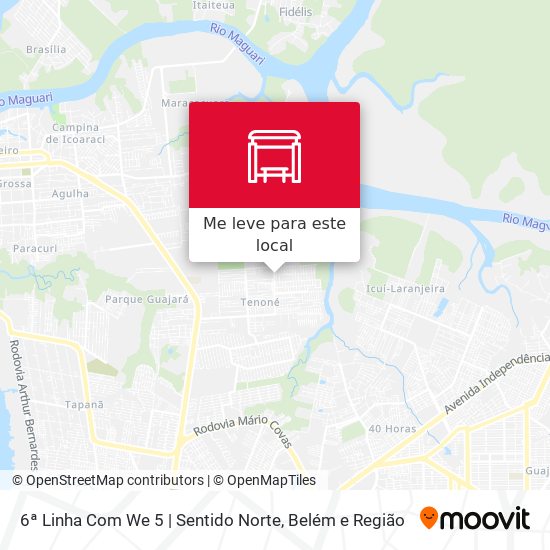 6ª Linha Com We 5 | Sentido Norte mapa