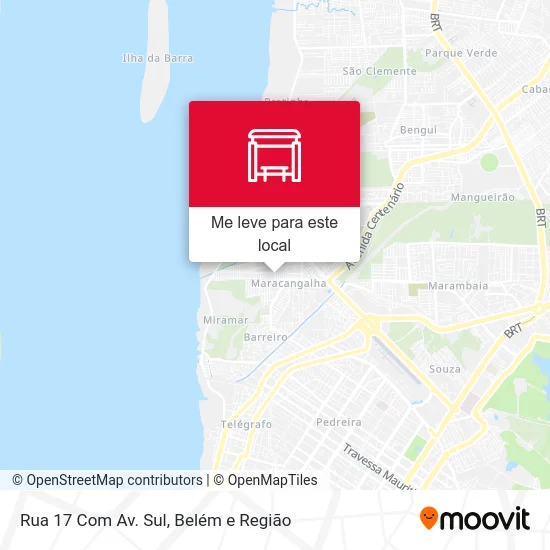 Rua 17 Com Av. Sul mapa