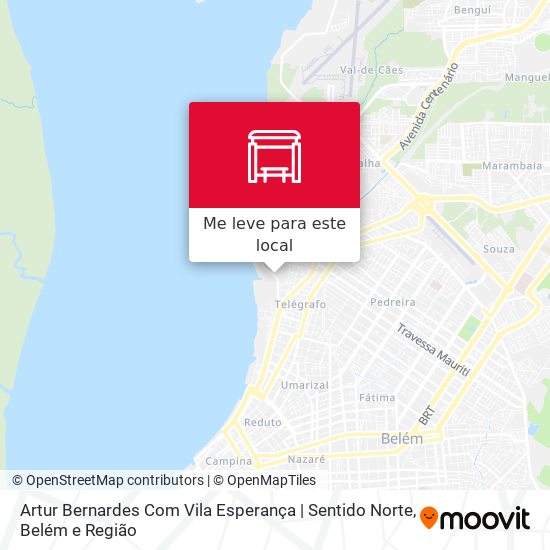 Artur Bernardes Com Vila Esperança | Sentido Norte mapa